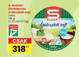 Spar S-BUDGET kördobozos ömlesztett sajt ajánlat