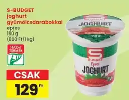 Spar S-BUDGET joghurt gyümölcsdarabokkal epres ajánlat