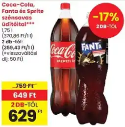 Spar Coca-Cola, Fanta és Sprite szénsavas üdítőital ajánlat