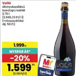 Spar Voilá áfonyaízesítésű boralapú koktél ajánlat