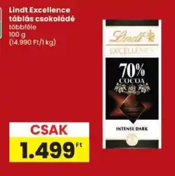 Spar Lindt Excellence táblás csokoládé ajánlat