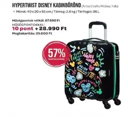 Spar Hypertwist disney kabinbőrönd Artsy Crafty Mickey ajánlat