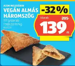 ALDI Vegán almás háromszög ajánlat