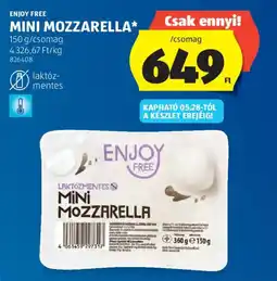 ALDI Enjoy free mini mozzarella ajánlat