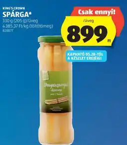 ALDI Kings crown spárga ajánlat