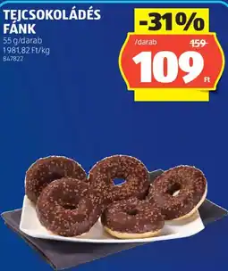 ALDI Tejcsokoládés fánk ajánlat