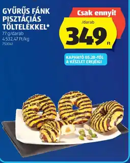 ALDI Gyűrűs fánk pisztáciás töltelékkel ajánlat