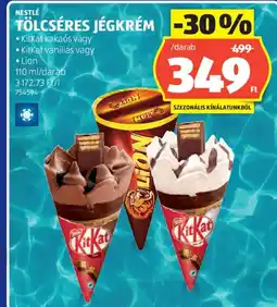 ALDI Nestlé tölcséres jégkrém ajánlat