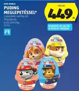 ALDI Kids world puding meglepetéssel ajánlat
