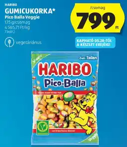 ALDI Haribo gumicukorka Pico Balla Veggie ajánlat