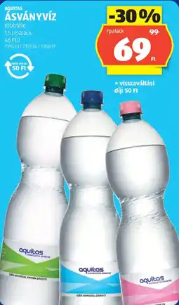 ALDI Aquitas ásványvíz ajánlat