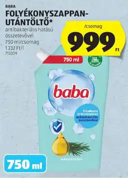 ALDI Baba folyékonyszappan-utántöltő ajánlat