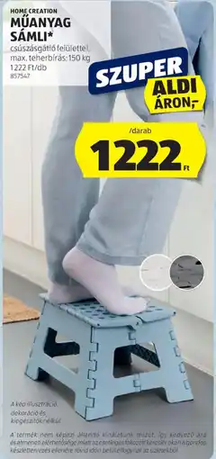 ALDI Home creation műanyag sámli ajánlat