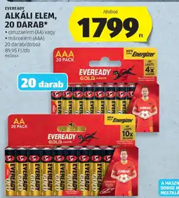 ALDI Eveready alkáli elem ajánlat