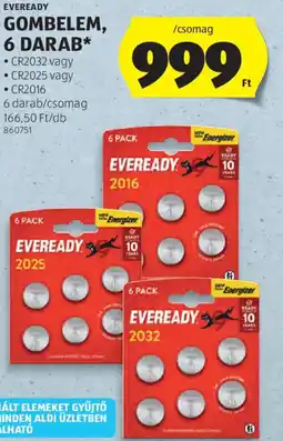 ALDI Eveready gombelem ajánlat