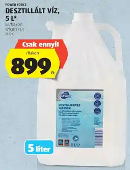 ALDI Power force desztillált víz ajánlat
