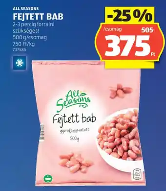 ALDI All seasons fejtett bab ajánlat