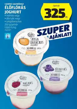 ALDI Cserpes sajtműhely élőflórás joghurt ajánlat