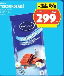 ALDI Riquet tejszokoládé ajánlat