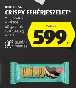 ALDI Biotechusa crispy fehérjeszelet ajánlat