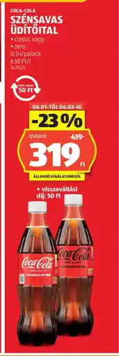 ALDI Coca-Cola szénsavas üdítőital ajánlat