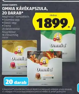 ALDI Douwe egberts omnia kávékapszula ajánlat