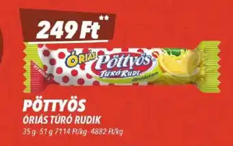 CBA Pöttyös óriás túró rudik ajánlat