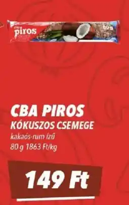 CBA Cba piros kókuszos csemege ajánlat