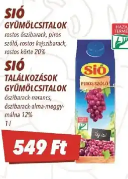 CBA Sió gyümölcsitalok ajánlat