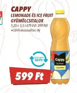 CBA Cappy lemonade és ice fruit gyümölcsitalok ajánlat