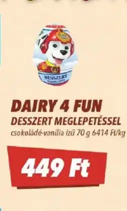 CBA Dairy 4 fun desszert meglepetéssel ajánlat