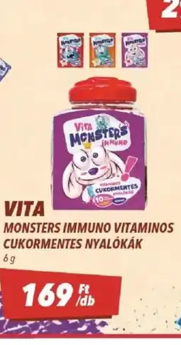 CBA Vita monsters immuno vitaminos cukormentes nyalókák ajánlat