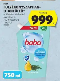 ALDI Baba folyékony szappan utántöltő ajánlat