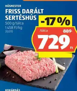 ALDI Friss, darált sertéshús ajánlat