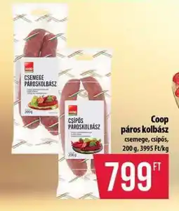 Coop Coop páros kolbász ajánlat