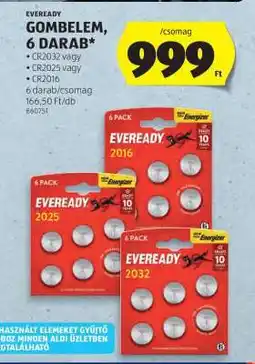 ALDI Eveready Gombelem, 6 darab ajánlat