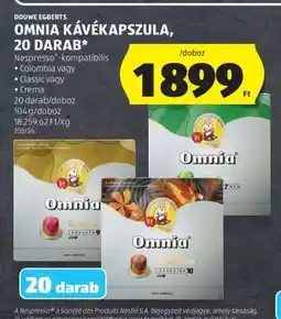 ALDI Omnia Kávékapszula, 20 darab ajánlat
