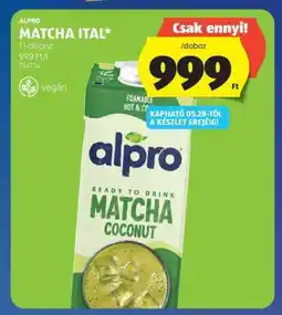 ALDI Alpro Matcha Ital ajánlat
