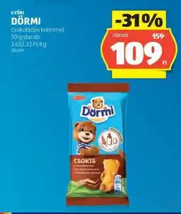 ALDI GYŐRI DÖRMI csokoládés krémmel ajánlat