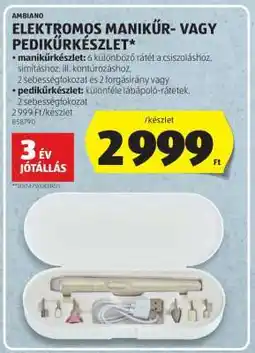 ALDI AMBIAO Elektromos Manikűr- vagy Pedikűrkészlet ajánlat