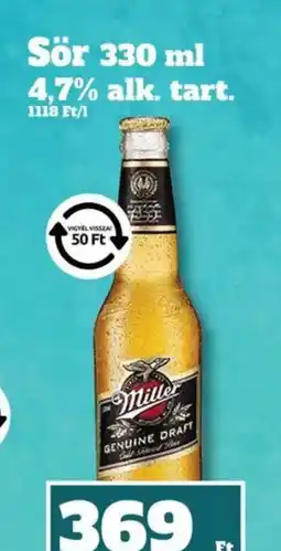 Family Diszkont Miller Genuine Draft Sör ajánlat