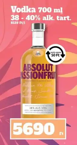 Family Diszkont Absolut Passionfruit Vodka ajánlat