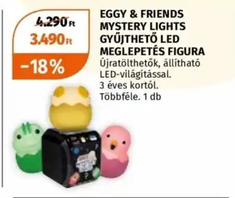 Eggy & friends mystery lights gyűjthető LED meglepetés figura