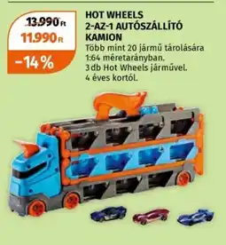 Müller Hot wheels autószállító kamion ajánlat