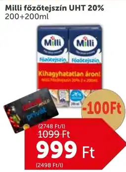 PRIVÁT Milli főzőtejszín ajánlat