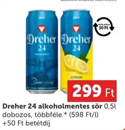 PRIVÁT Dreher 24 alkoholmentes sör ajánlat