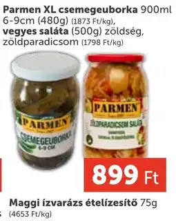 PRIVÁT Parmen XL csemegeuborka, vegyes saláta, zöldparadicsom ajánlat