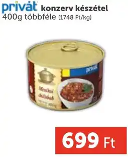 PRIVÁT Privát konzerv készétel ajánlat