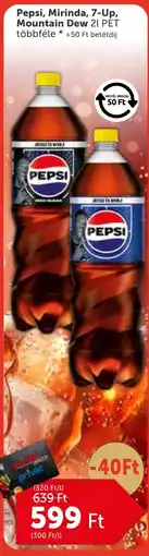 PRIVÁT Pepsi, Mirinda, 7-Up, Mountain Dew ajánlat