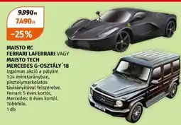 Müller Maisto rc ferrari laferrari vagy maisto tech mercedes g-osztály 18 ajánlat